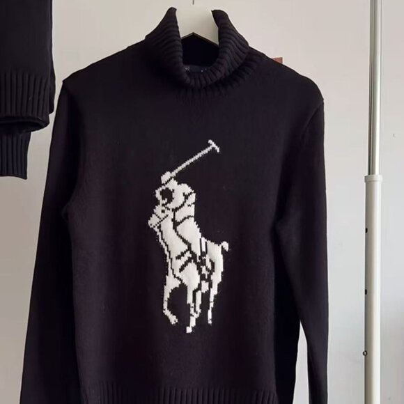 Polo Ralph Lauren Classic cashmere turtleneck Black women's sweater - Picture 2 of 10